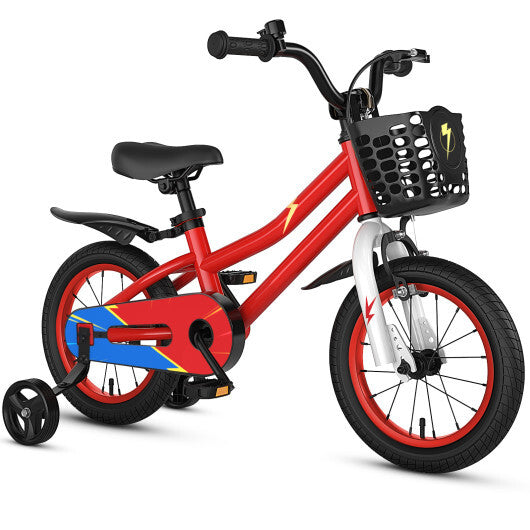 14 Inch Kids Bike Red with Pink Helmet Protective Set LuxuryLifeWay Online Store