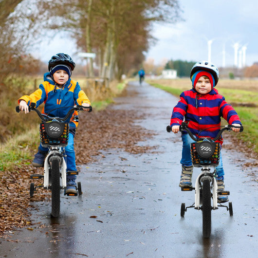 14 Inch Kids Bike with 2 Training Wheels for 3-5 Years Old-Black & White - Color: Black & White LuxuryLifeWay Online Store