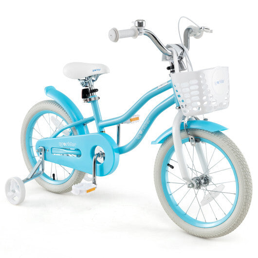 14/16/18 Inch Kids Bike with Dual Brakes and Adjustable Seat-16 inches - Color: Blue - Size: 16 inches LuxuryLifeWay Online Store
