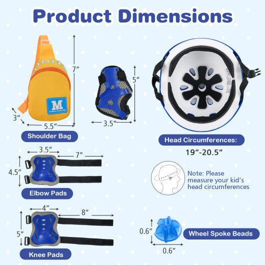 18 Inch Kids Bike with Helmet Protective Set Blue LuxuryLifeWay Online Store