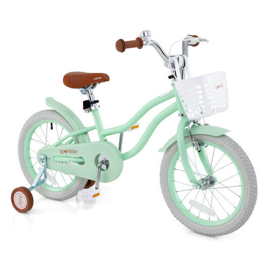 16 Inch Kids Bike with Adjustable Seat and Bell for Kids 3-8 Years Olds-16 inches - Color: Green - Size: 16 inches LuxuryLifeWay Online Store