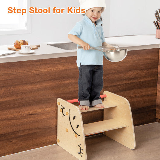 Wooden Climbing Toy Triangle Climber Set with Seesaw-Multicolor LuxuryLifeWay Online Store