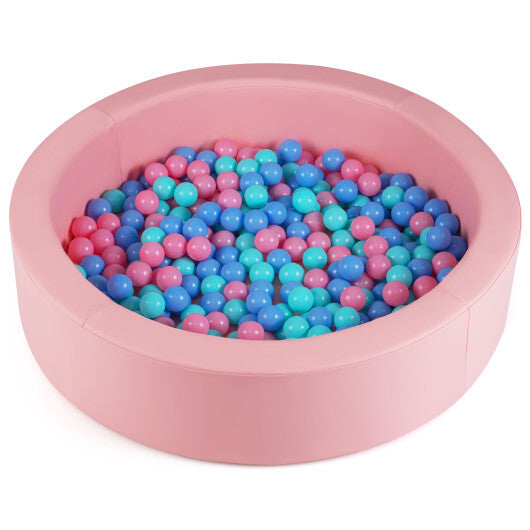 42.5 Inch Round Foam Ball Pits with 25D Sponge Filling and Washable PU Cover for Toddlers-Gray LuxuryLifeWay Online Store