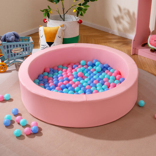 42.5 Inch Round Foam Ball Pits with 25D Sponge Filling and Washable PU Cover for Toddlers-Gray LuxuryLifeWay Online Store