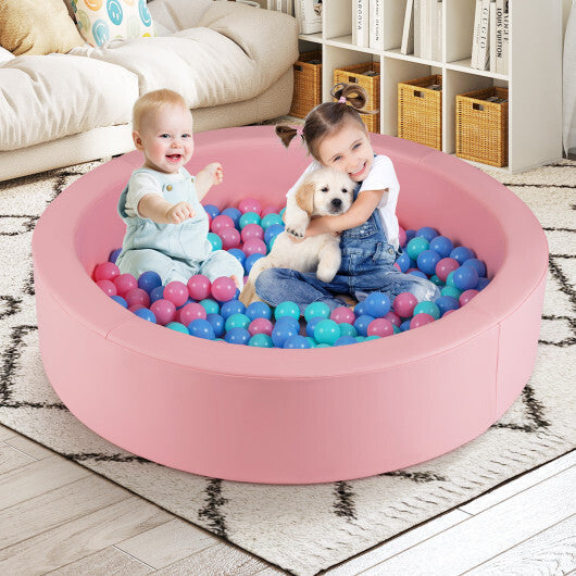 42.5 Inch Round Foam Ball Pits with 25D Sponge Filling and Washable PU Cover for Toddlers-Gray LuxuryLifeWay Online Store