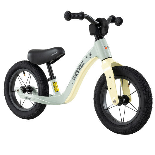 12-Inch Balance Bike with Adjustable Seat and Rotatable Handlebar for Over 36 Months Old-Green LuxuryLifeWay Online Store