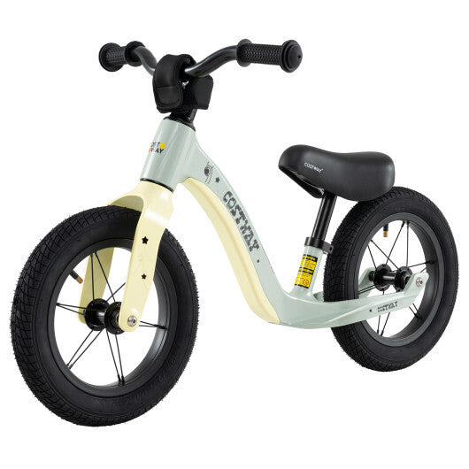 12-Inch Balance Bike with Adjustable Seat and Rotatable Handlebar for Over 36 Months Old-Green - Color: Green - Size: 12 inches LuxuryLifeWay Online Store