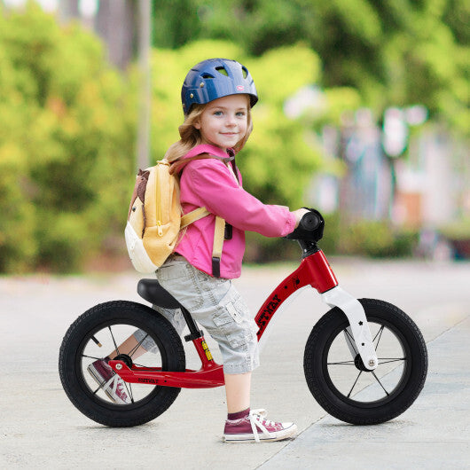 12-Inch Balance Bike with Adjustable Seat and Rotatable Handlebar for Over 36 Months Old-Green LuxuryLifeWay Online Store
