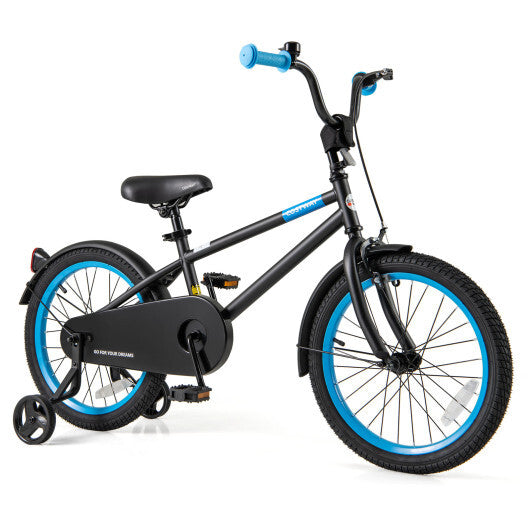 Kids Bike with Adjustable Handlebar and Saddle Black-18 Inches - Color: Black - Size: 18 inches LuxuryLifeWay Online Store