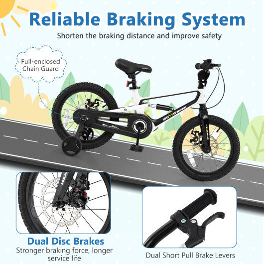 16 Inch Kids Bike Magnesium Alloy Bicycle Adjustable for Aged 4 to 7-16 inches LuxuryLifeWay Online Store