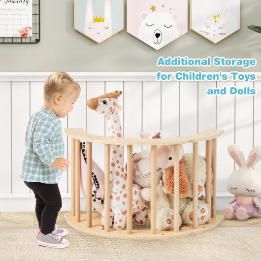 6 in 1 Kids Climbing Arch Playset wIth Removable Cushion and Stoppers-Multicolor