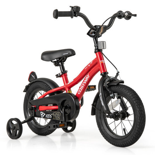 12 Inch Kids Bike Adjustable Bicycle with Reflectors and Bell for 3-4 Years Old - Color: Red - Size: 12 inches LuxuryLifeWay Online Store