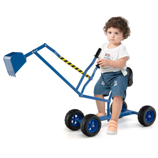 Sand Digger for Kids with 2-Handed Controls and Flexible Shovel-Blue LuxuryLifeWay Online Store
