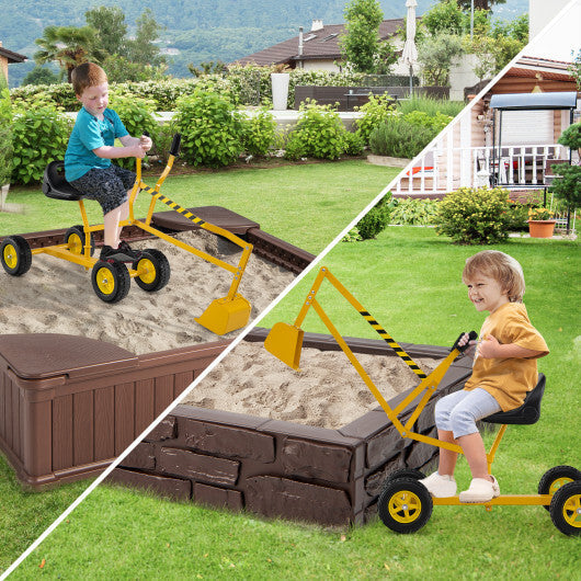 Sand Digger for Kids with 2-Handed Controls and Flexible Shovel-Blue LuxuryLifeWay Online Store