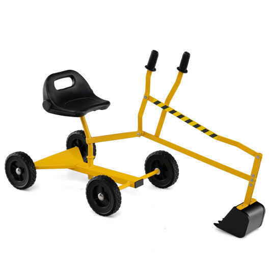 Sand Digger for Kids Sandbox Toy Digger with 2-Handed Controls and Flexible Shovel-Yellow LuxuryLifeWay Online Store