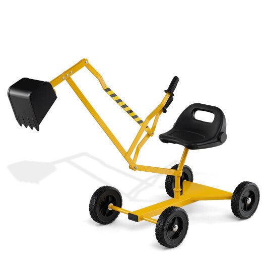 Sand Digger for Kids Sandbox Toy Digger with 2-Handed Controls and Flexible Shovel-Yellow LuxuryLifeWay Online Store