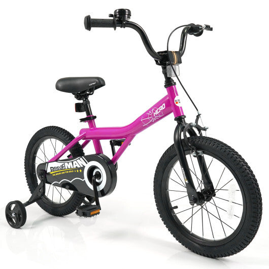 16-Inch Kids Bike with Removable Training Wheels Pink-Brave Hero - Size: 16 inches LuxuryLifeWay Online Store