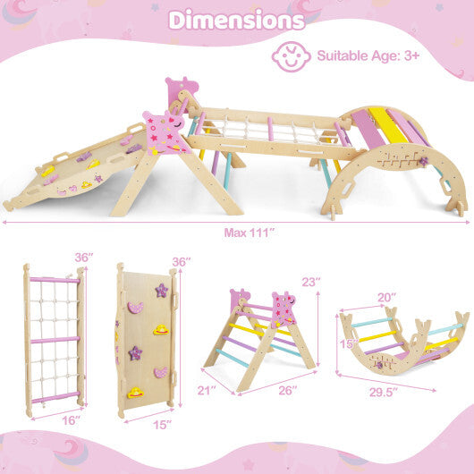 Triangle Set 8-in-1 Foldable Baby Climbing Toys Unicorn Theme LuxuryLifeWay Online Store