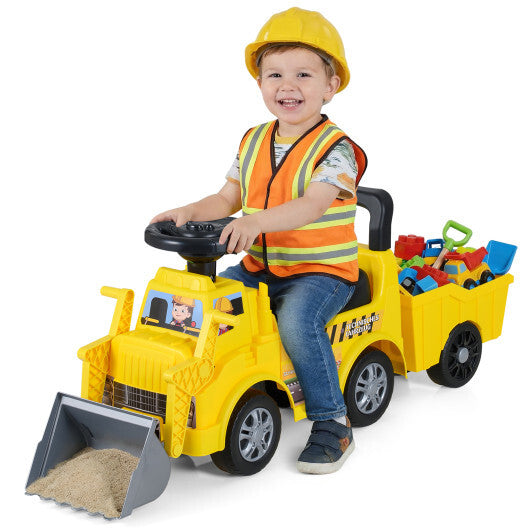 Kids Digger Ride on Truck with Shovel and Under-Seat Compartment LuxuryLifeWay Online Store