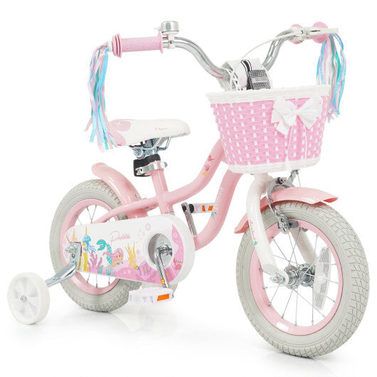 12 Inch Kids Bike Adjustable with Basket and Streamers for Girls Aged 3-4 Years Old Pink - Color: Pink - Size: 12 inches LuxuryLifeWay Online Store