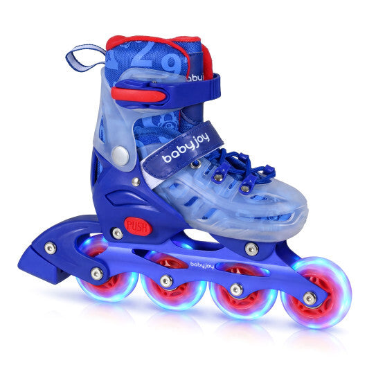 4-Size Adjustable Kids Inline Skates for Beginners Ages 5-7-Blue and Pink LuxuryLifeWay Online Store