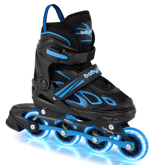 4 Sizes Adjustable Blade Roller with Light-up Wheels for Youth-Blue LuxuryLifeWay Online Store