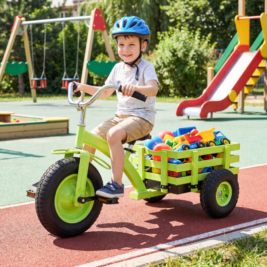 Kids Tricycle with 15 Inch Inflatable Rubber Tires -Green LuxuryLifeWay Online Store