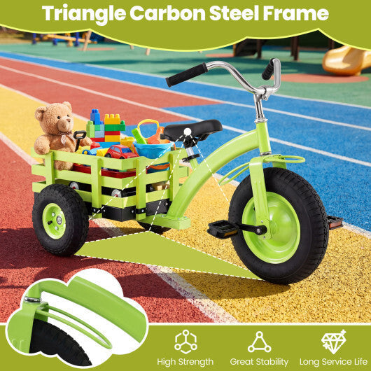 Kids Tricycle with 15 Inch Inflatable Rubber Tires -Green LuxuryLifeWay Online Store