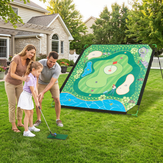 71 x 71 Inches Golf Chipping Game Set for Indoor and Outdoor Practice LuxuryLifeWay Online Store