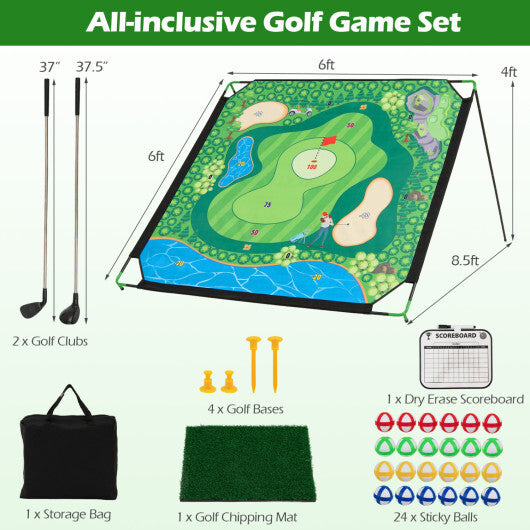 71 x 71 Inches Golf Chipping Game Set for Indoor and Outdoor Practice LuxuryLifeWay Online Store