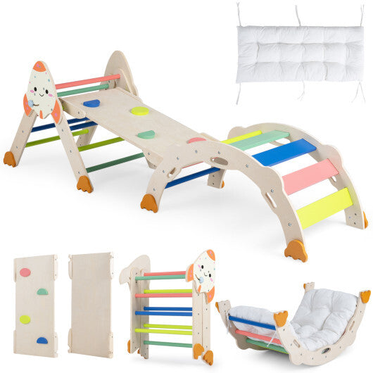 8-in-1 Foldable Climbing Toys for Toddlers Rocket-Themed-Multicolor LuxuryLifeWay Online Store