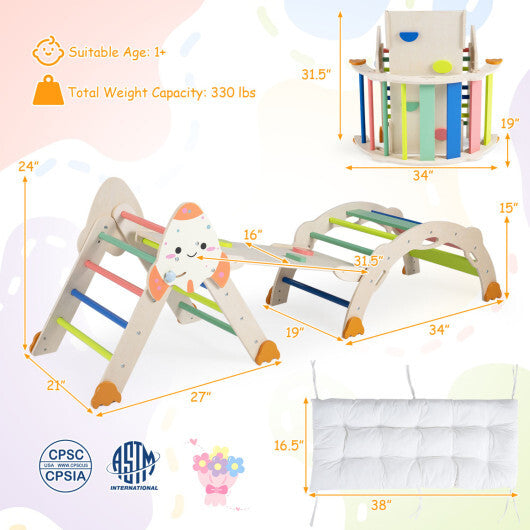 8-in-1 Foldable Climbing Toys for Toddlers Rocket-Themed-Multicolor LuxuryLifeWay Online Store