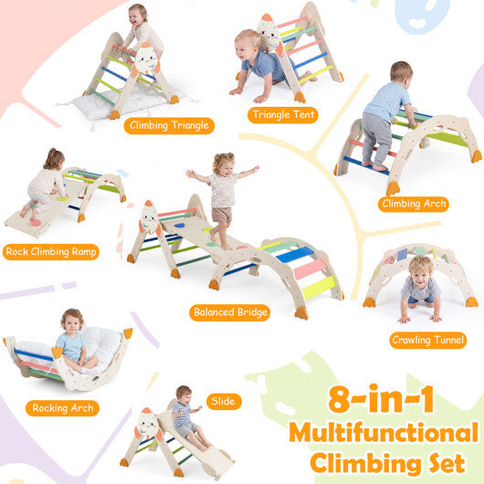 8-in-1 Foldable Climbing Toys for Toddlers Rocket-Themed-Multicolor LuxuryLifeWay Online Store