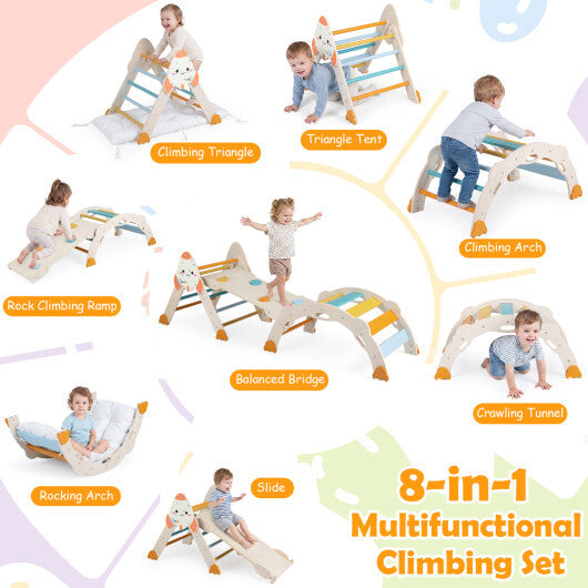 8-in-1 Foldable Climbing Toys for Toddlers Rocket-Themed-Multicolor LuxuryLifeWay Online Store