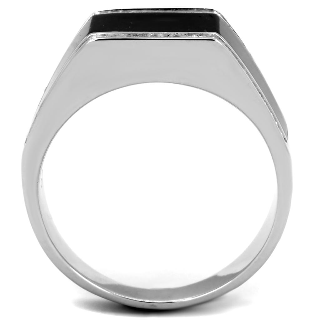 TS223 - Rhodium 925 Sterling Silver Ring with AAA Grade CZ  in Clear LuxuryLifeWay Online Store