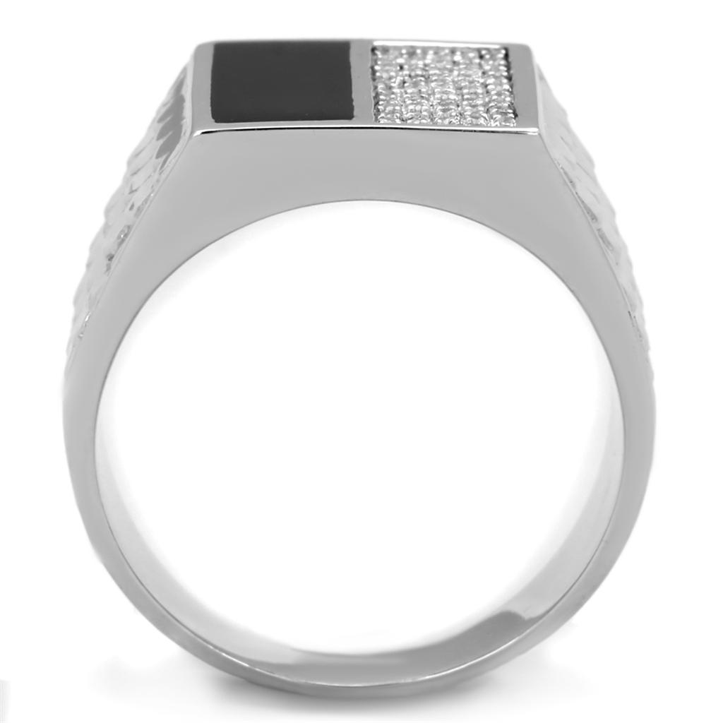TS226 - Rhodium 925 Sterling Silver Ring with AAA Grade CZ  in Clear LuxuryLifeWay Online Store