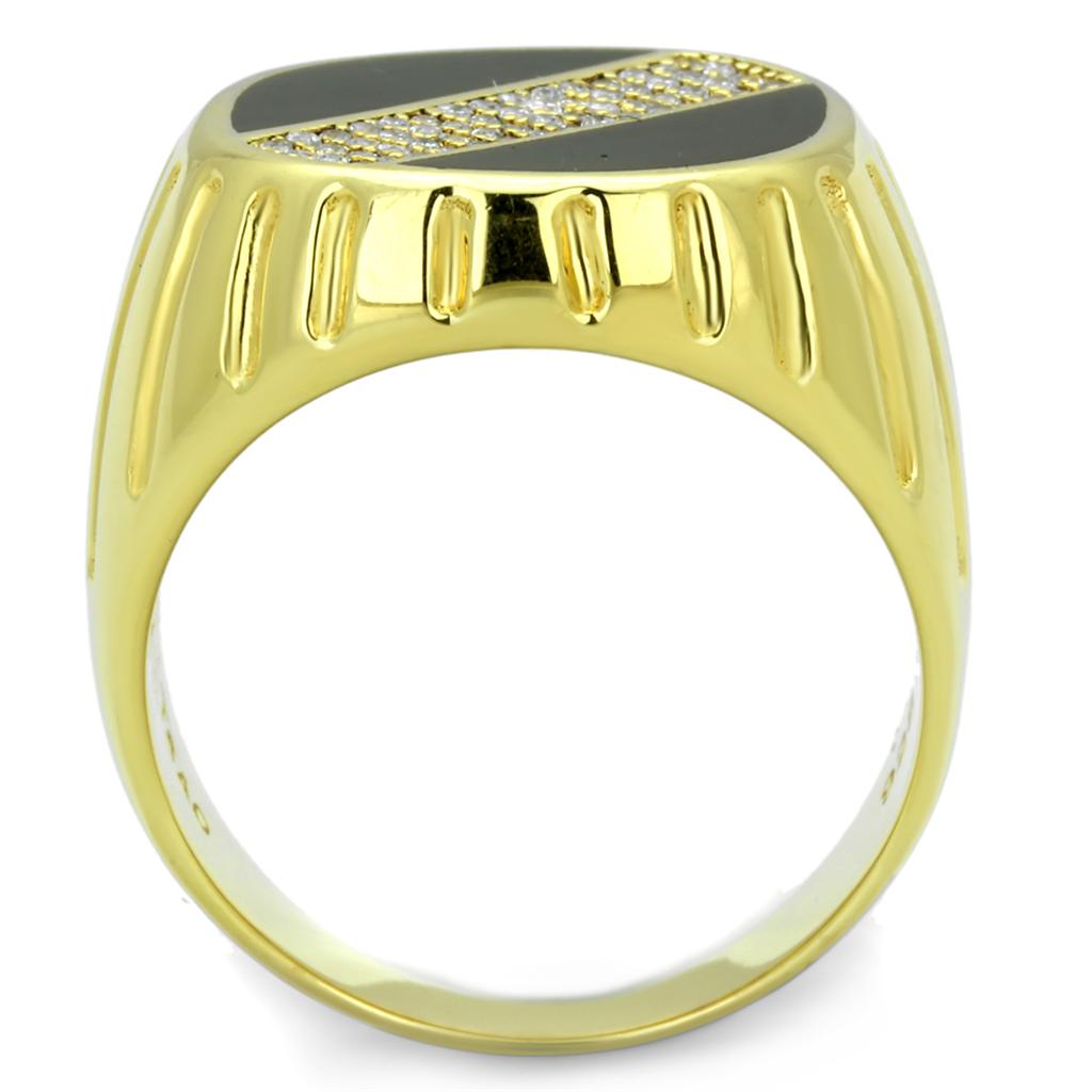 TS235 - Gold 925 Sterling Silver Ring with AAA Grade CZ  in Clear LuxuryLifeWay Online Store