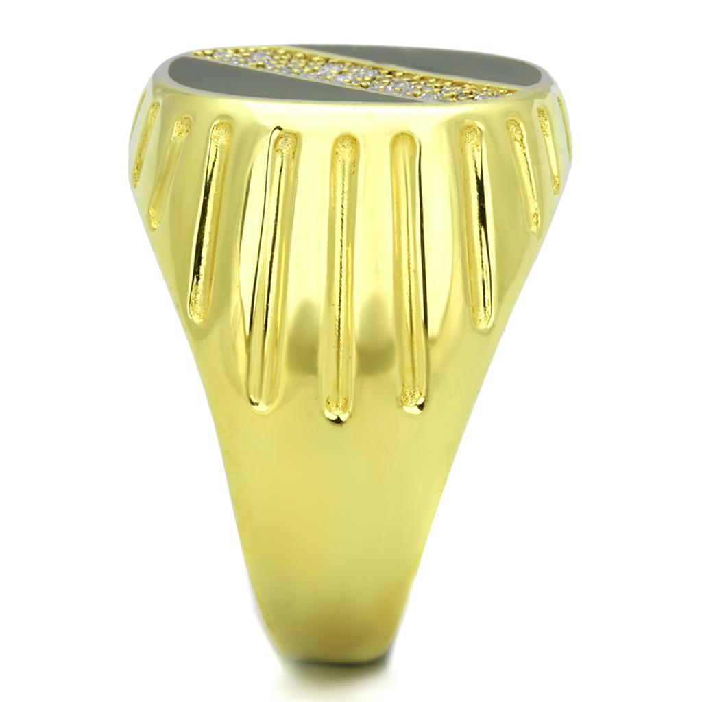 TS235 - Gold 925 Sterling Silver Ring with AAA Grade CZ  in Clear LuxuryLifeWay Online Store