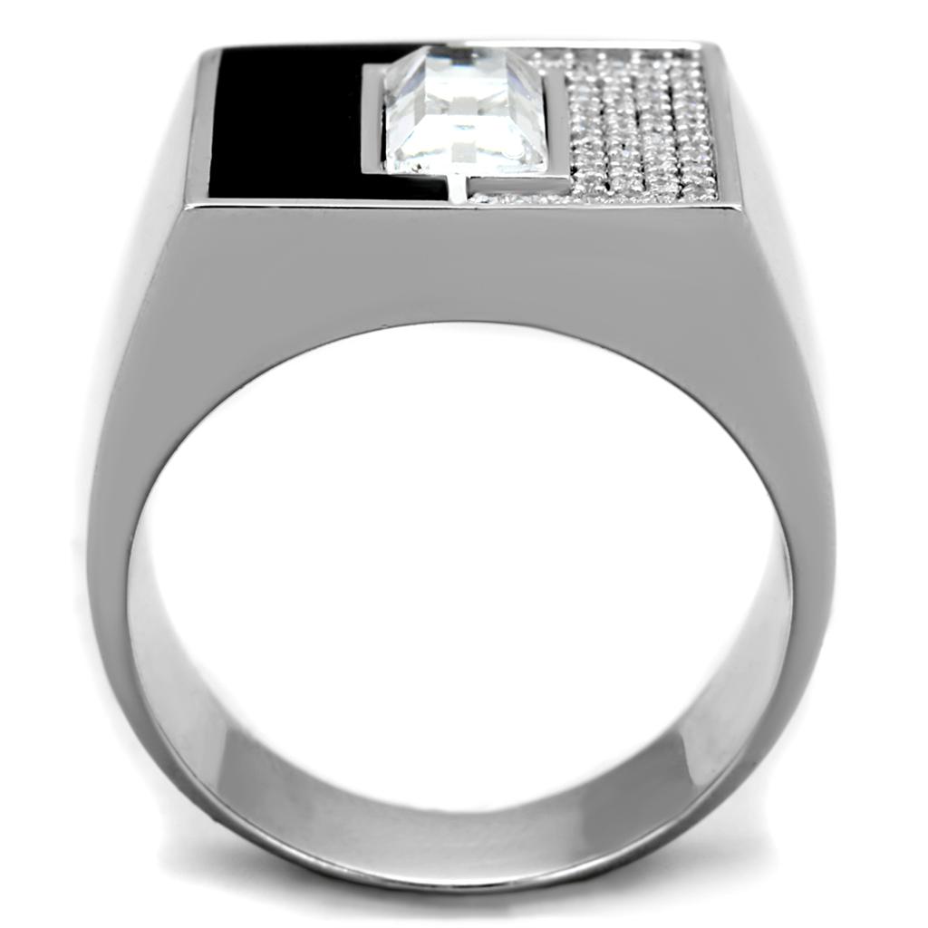 TS388 - Rhodium 925 Sterling Silver Ring with Top Grade Crystal  in Clear LuxuryLifeWay Online Store