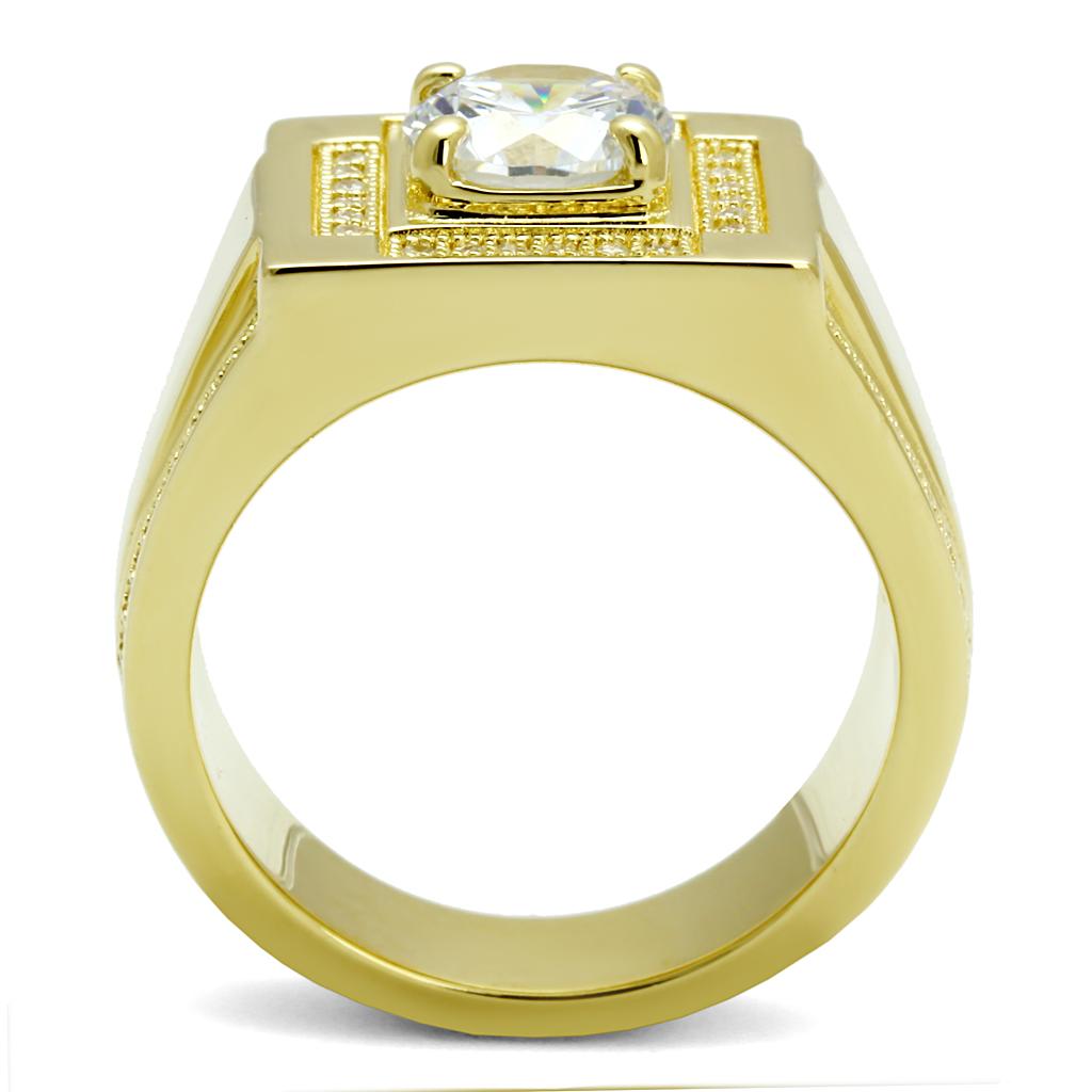 TS552 - Gold 925 Sterling Silver Ring with AAA Grade CZ  in Clear LuxuryLifeWay Online Store