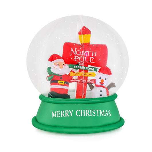 4 Feet Christmas Inflatable Snow Globe with Santa Snowman Road Sign LuxuryLifeWay Online Store