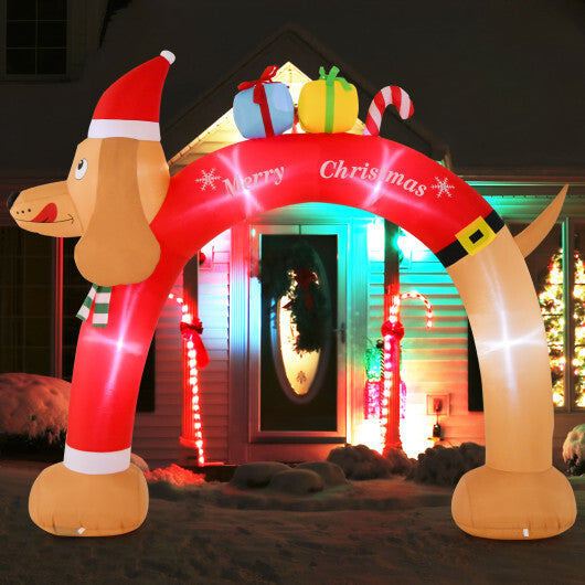 8 Feet Lighted Inflatable Christmas Dachshund Arch with Air Blower LuxuryLifeWay Online Store