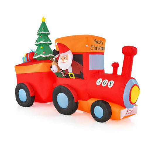 8.6 Feet Lighted Christmas Inflatable Train with Santa Claus Deer LuxuryLifeWay Online Store
