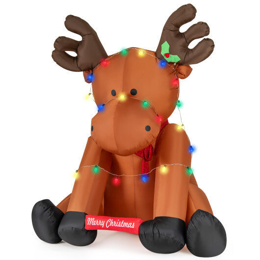 8.5 Feet Tall Christmas Inflatable Reindeer with 24 LED String Lights LuxuryLifeWay Online Store