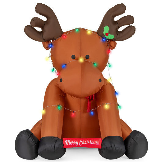 8.5 Feet Tall Christmas Inflatable Reindeer with 24 LED String Lights LuxuryLifeWay Online Store