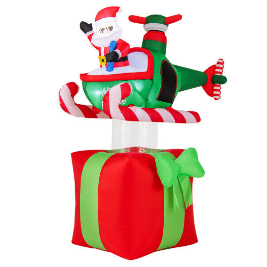 6 Feet Christmas Inflatables Blowup Santa Flying Airplane with with 3 LED Lights and Built-In Blower LuxuryLifeWay Online Store