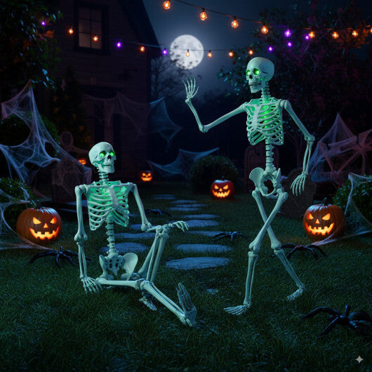 5.5 FT Halloween Skeleton Life-Size Posable for Indoor Outdoor Decoration LuxuryLifeWay Online Store