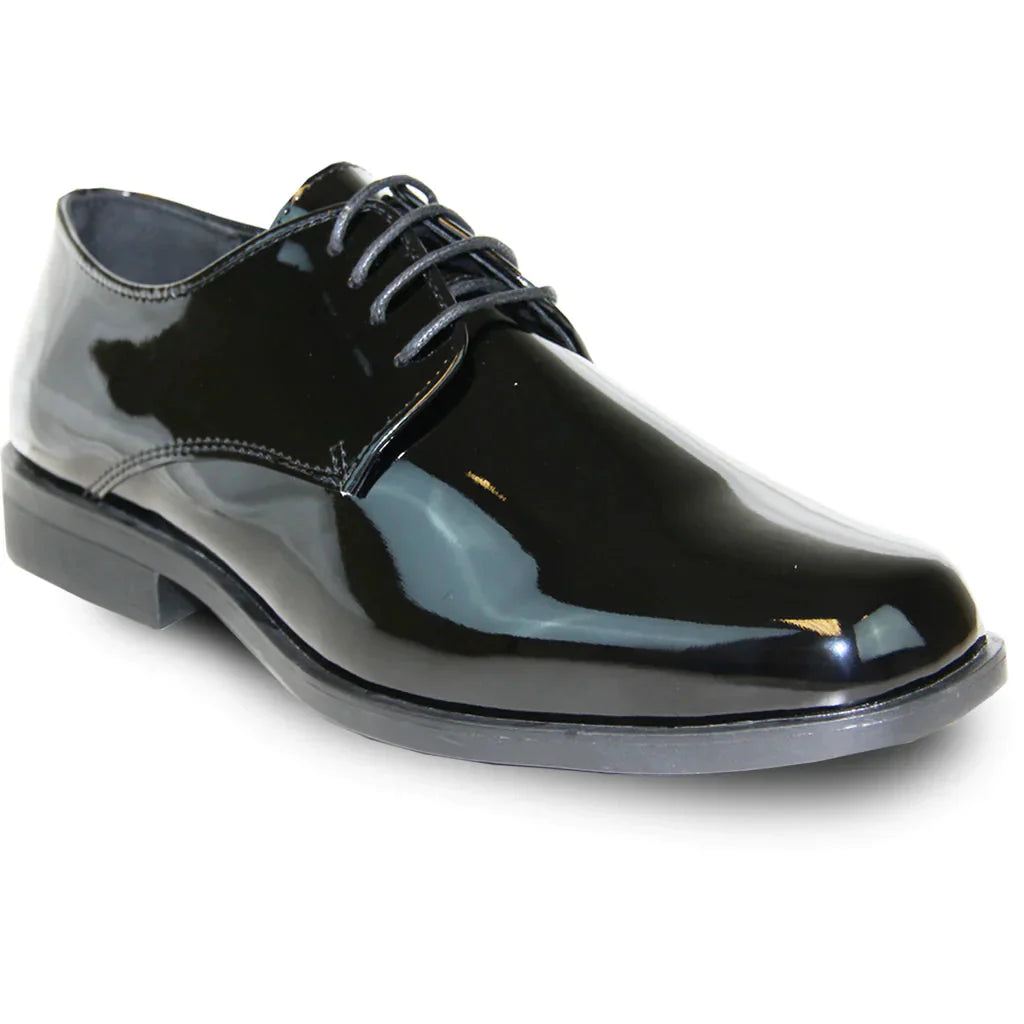 VANGELO Men Dress Shoe TUX-1 Oxford Formal Tuxedo for Prom & Wedding Black Patent LuxuryLifeWay Online Store