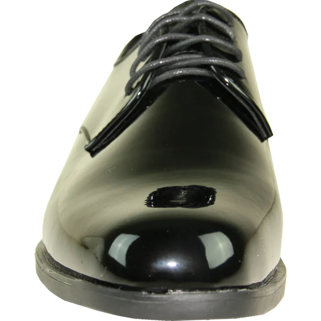 VANGELO Men Dress Shoe TUX-1 Oxford Formal Tuxedo for Prom & Wedding Black Patent LuxuryLifeWay Online Store