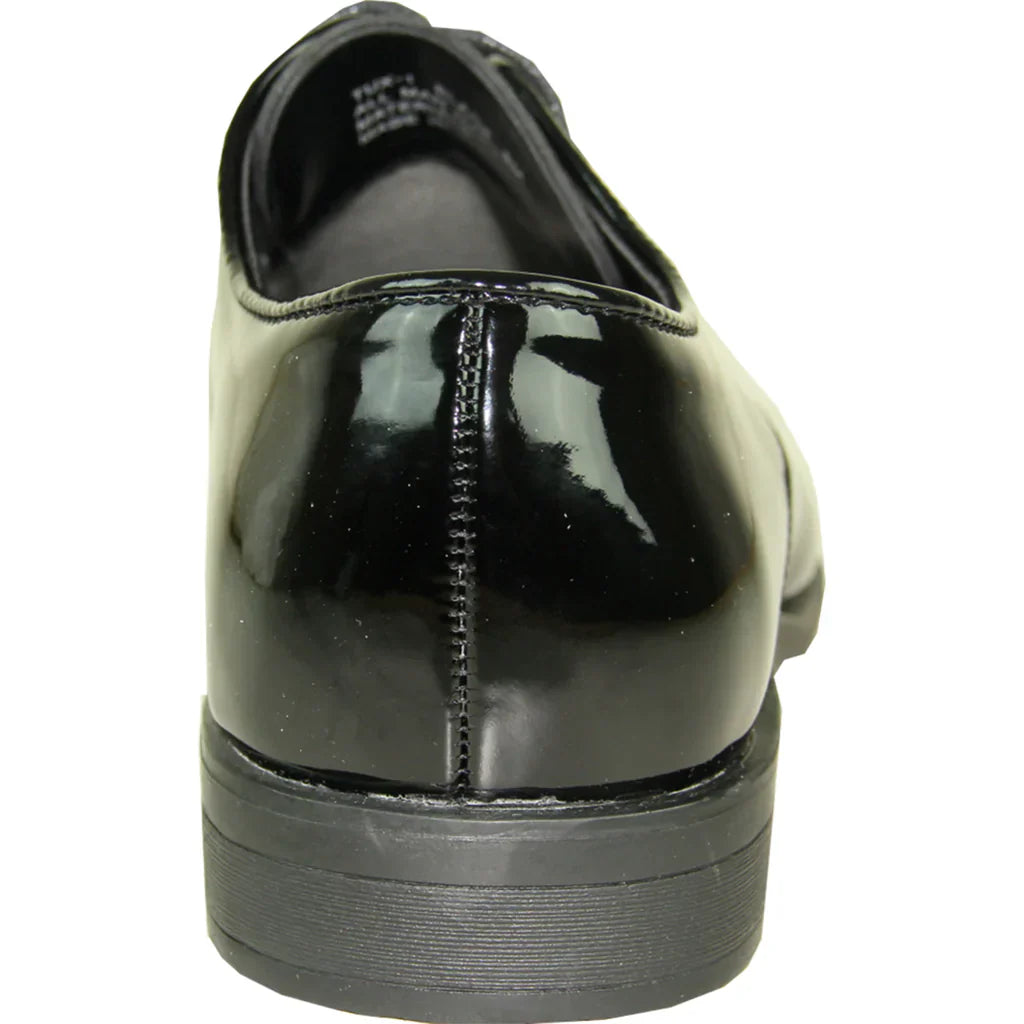 VANGELO Men Dress Shoe TUX-1 Oxford Formal Tuxedo for Prom & Wedding Black Patent LuxuryLifeWay Online Store